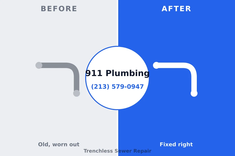 Before and after: plumbing repair Shady Hollow, TX
